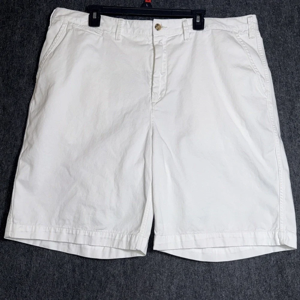 Polo Ralph Lauren Chino Shorts Mens‎ 40 White Stretch Performance Relaxed Fit